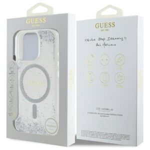 Guess GUHMP16LRGRGES Apple iPhone 16 Pro 6.3" silver kietas dėklas Resin Gradient Glitter MagSafe - Image 8