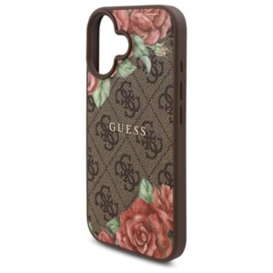 Guess GUHMP16SP4ROPEMCW Apple iPhone 16 6.1" rudos spalvos kietas dėklas 4G Flowers Print MagSafe - Image 6