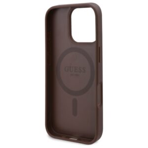 Guess GUHMP16XP4ROPEMCW Apple iPhone 16 Pro Max 6.9" rudos spalvos kietas dėklas 4G Flowers Print MagSafe - Image 7