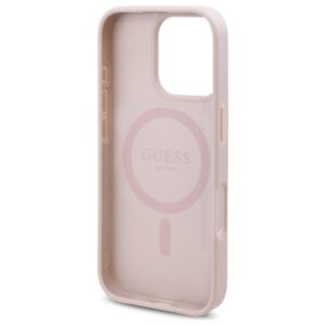 Guess GUHMP16LP4ROPEMCP Apple iPhone 16 Pro 6.3" rožinės spalvos kietas dėklas 4G Flowers Print MagSafe - Image 7