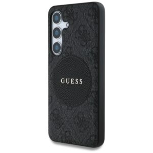 Dėklas Guess 4G Round Patch Classic Logo MagSafe to Samsung Galaxy S25 juodos spalvos - Image 2