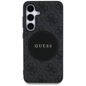Dėklas Guess 4G Round Patch Classic Logo MagSafe to Samsung Galaxy S25 juodos spalvos - Image 3