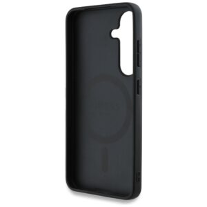 Dėklas Guess 4G Round Patch Classic Logo MagSafe to Samsung Galaxy S25 juodos spalvos - Image 7