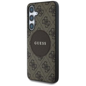 Dėklas Guess 4G Round Patch Classic Logo MagSafe Samsung Galaxy S25+ rudos spalvos - Image 2