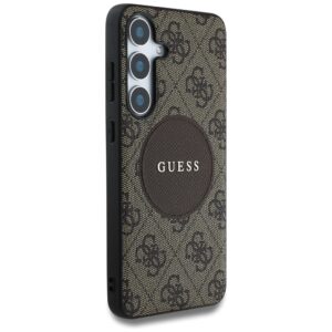 Dėklas Guess 4G Round Patch Classic Logo MagSafe Samsung Galaxy S25+ rudos spalvos - Image 4
