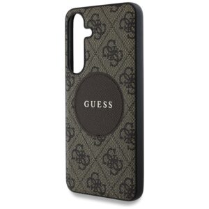 Dėklas Guess 4G Round Patch Classic Logo MagSafe Samsung Galaxy S25+ rudos spalvos - Image 6