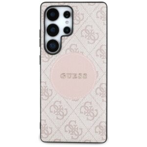 Dėklas Guess 4G Round Patch Classic Logo MagSafe to Samsung Galaxy S25 Ultra rožinės spalvos - Image 3