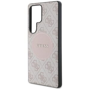 Dėklas Guess 4G Round Patch Classic Logo MagSafe to Samsung Galaxy S25 Ultra rožinės spalvos - Image 6