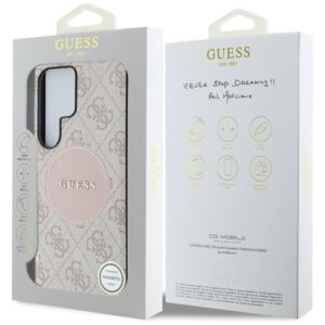 Dėklas Guess 4G Round Patch Classic Logo MagSafe to Samsung Galaxy S25 Ultra rožinės spalvos - Image 8