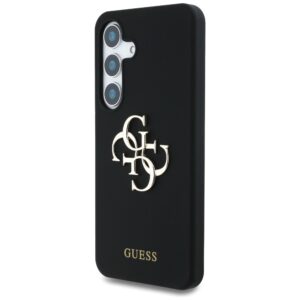 Dėklas Guess Silicone Big 4G Logo Bottom Script Samsung Galaxy S25 juodos spalvos - Image 2