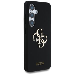 Dėklas Guess Silicone Big 4G Logo Bottom Script Samsung Galaxy S25 juodos spalvos - Image 4