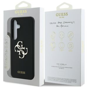 Dėklas Guess Silicone Big 4G Logo Bottom Script Samsung Galaxy S25 juodos spalvos - Image 8