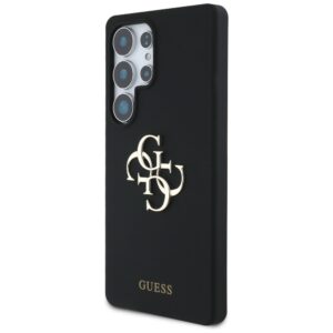 Dėklas Guess Silicone Big 4G Logo Bottom Script Samsung Galaxy S25 Ultra juodos spalvos - Image 2