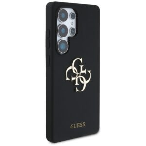 Dėklas Guess Silicone Big 4G Logo Bottom Script Samsung Galaxy S25 Ultra juodos spalvos - Image 4