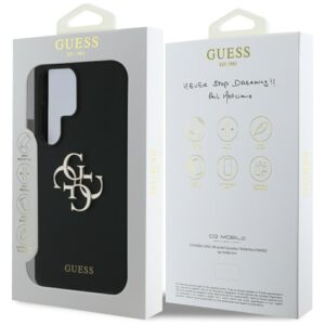 Dėklas Guess Silicone Big 4G Logo Bottom Script Samsung Galaxy S25 Ultra juodos spalvos - Image 8