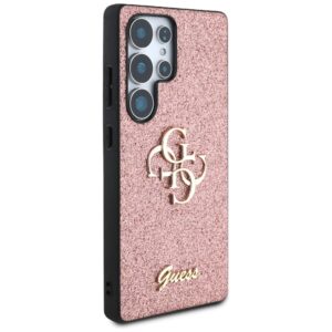 Dėklas Guess Fixed Glitter Big 4G Metal Logo Samsung Galaxy S25 Ultra rožinės spalvos - Image 4