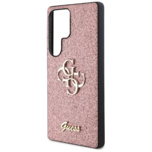 Dėklas Guess Fixed Glitter Big 4G Metal Logo Samsung Galaxy S25 Ultra rožinės spalvos - Image 6