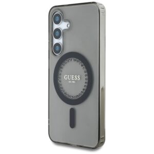 Dėklas Guess Rhinestones Printed Classic Logo MagSafe Samsung Galaxy S25 juodos spalvos - Image 2