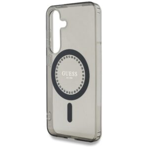 Dėklas Guess Rhinestones Printed Classic Logo MagSafe Samsung Galaxy S25 juodos spalvos - Image 6