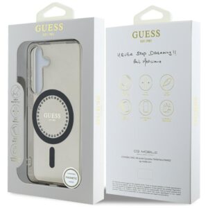 Dėklas Guess Rhinestones Printed Classic Logo MagSafe Samsung Galaxy S25 juodos spalvos - Image 8