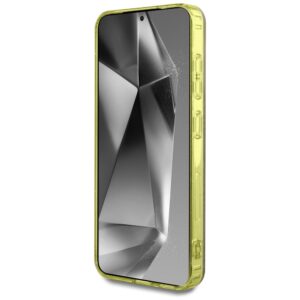Dėklas Guess 4G Glitter Triangle Buttons MagSafe Samsung Galaxy S25 rudos spalvos - Image 5