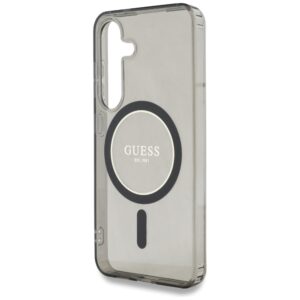 Dėklas Guess Glitter Circle Classic Logo MagSafe Samsung Galaxy S25 juodos spalvos - Image 6