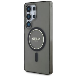 Dėklas Guess Glitter Circle Classic Logo MagSafe Samsung Galaxy S25 Ultra juodos spalvos - Image 2
