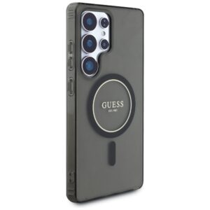 Dėklas Guess Glitter Circle Classic Logo MagSafe Samsung Galaxy S25 Ultra juodos spalvos - Image 4