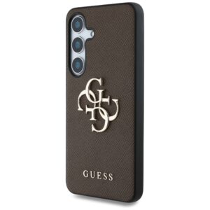 Dėklas Guess Grained Big 4G Logo Small Classic Logo to Samsung Galaxy S25 Plus rudos spalvos - Image 2
