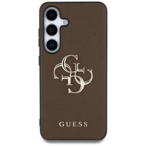 Dėklas Guess Grained Big 4G Logo Small Classic Logo to Samsung Galaxy S25 Plus rudos spalvos - Image 3
