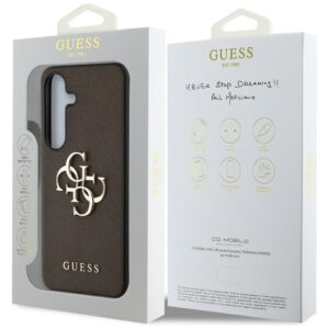 Dėklas Guess Grained Big 4G Logo Small Classic Logo to Samsung Galaxy S25 Plus rudos spalvos - Image 8