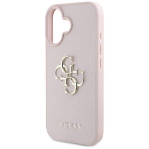 Dėklas Guess Grained Big 4G Logo Small Classic Logo Apple iPhone 16 rožinės spalvos - Image 6