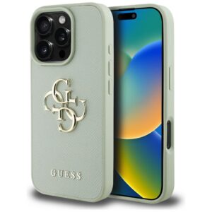 Dėklas Guess Grained Big 4G Logo Small Classic Logo Apple iPhone 16 Pro Max green