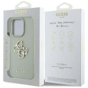 Dėklas Guess Grained Big 4G Logo Small Classic Logo Apple iPhone 16 Pro Max green - Image 8