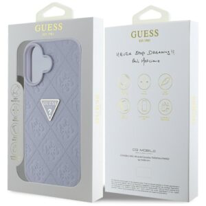 Dėklas Guess Hot Stamp 4G Pattern Triangle Metal Logo Apple iPhone 16 violetinės spalvos - Image 8