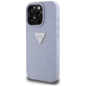 Dėklas Guess Hot Stamp 4G Pattern Triangle Metal Logo Apple iPhone 16 Pro violetinės spalvos - Image 2