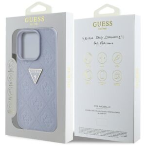 Dėklas Guess Hot Stamp 4G Pattern Triangle Metal Logo Apple iPhone 16 Pro Max violetinės spalvos - Image 8