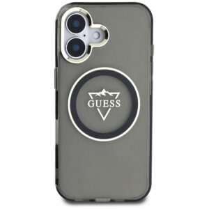 Dėklas Guess IML Metal Mountain Logo MagSafe Apple iPhone 16 juodos spalvos - Image 3
