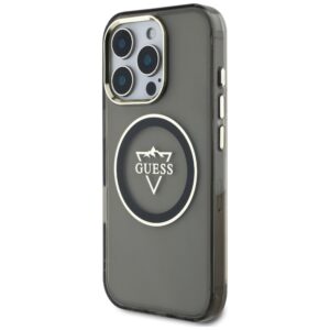 Dėklas Guess IML Metal Mountain Logo MagSafe Apple iPhone 16 Pro juodos spalvos - Image 2