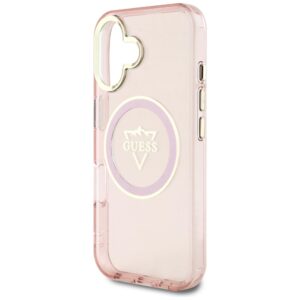 Dėklas Guess IML Metal Mountain Logo MagSafe Apple iPhone 16 rožinės spalvos - Image 6