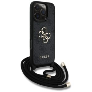 Dėklas Guess 4G Big Logo Cord Stap Crossbody Apple iPhone 16 Pro juodos spalvos - Image 3