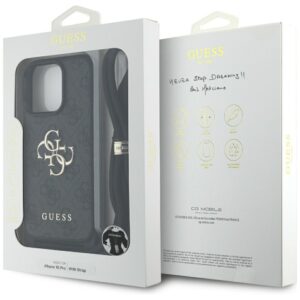 Dėklas Guess 4G Big Logo Cord Stap Crossbody Apple iPhone 16 Pro juodos spalvos - Image 7