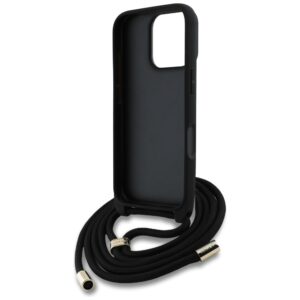 Dėklas Guess 4G Big Logo Cord Stap Crossbody Apple iPhone 16 Pro Max juodos spalvos - Image 6