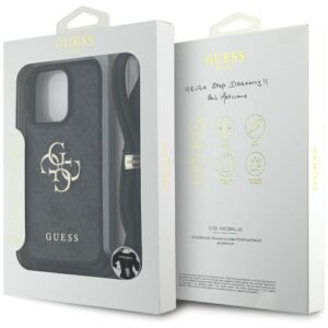 Dėklas Guess 4G Big Logo Cord Stap Crossbody Apple iPhone 16 Pro Max juodos spalvos - Image 7