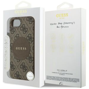 Dėklas Guess 4G Circle Classic Logo MagSafe Apple iPhone 16e / 17e rudos spalvos - Image 8