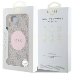 Dėklas Guess 4G Circle Classic Logo MagSafe Apple iPhone 16e / 17e rožinės spalvos - Image 8
