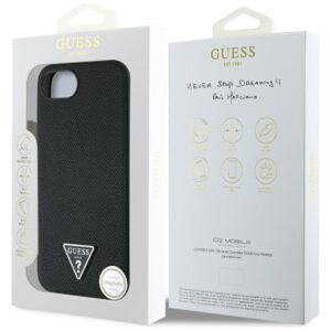Dėklas Guess Grained Triangle MagSafe Apple iPhone 16e / 17e juodos spalvos - Image 8