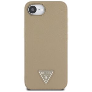 Dėklas Guess Grained Triangle MagSafe Apple iPhone 16e / 17e rudos spalvos - Image 3