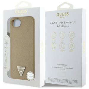 Dėklas Guess Grained Triangle MagSafe Apple iPhone 16e / 17e rudos spalvos - Image 8
