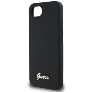 Dėklas Guess Silicone Script Metal Logo MagSafe Apple iPhone 16e / 17e juodos spalvos - Image 6